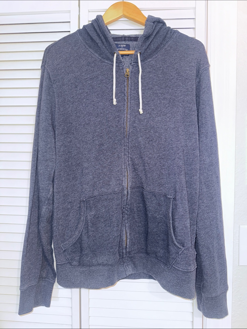 J. Crew Men’s Blue Full-Zip Hoodie - L